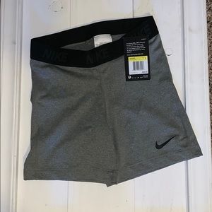 Nike Pro Gray and Black Spandex Shorts